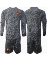 Portugal Keeper Bortedraktsett Barn EM 2024 Lange ermer (+ bukser)